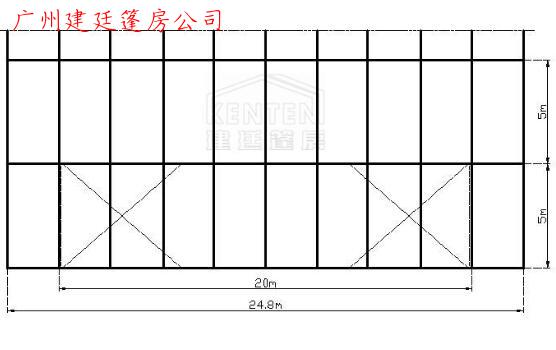 A型飘檐篷房-跨度10米