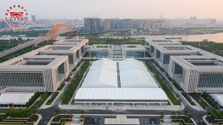 广州建廷篷房中欧机器人展项目：接近两万平方米大型篷房搭建