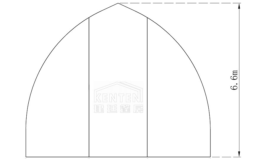 弯柱篷房结构图